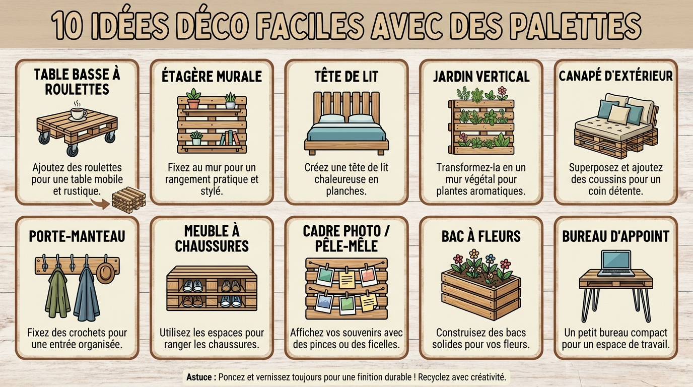 10 trucs faciles à faire avec des palettes