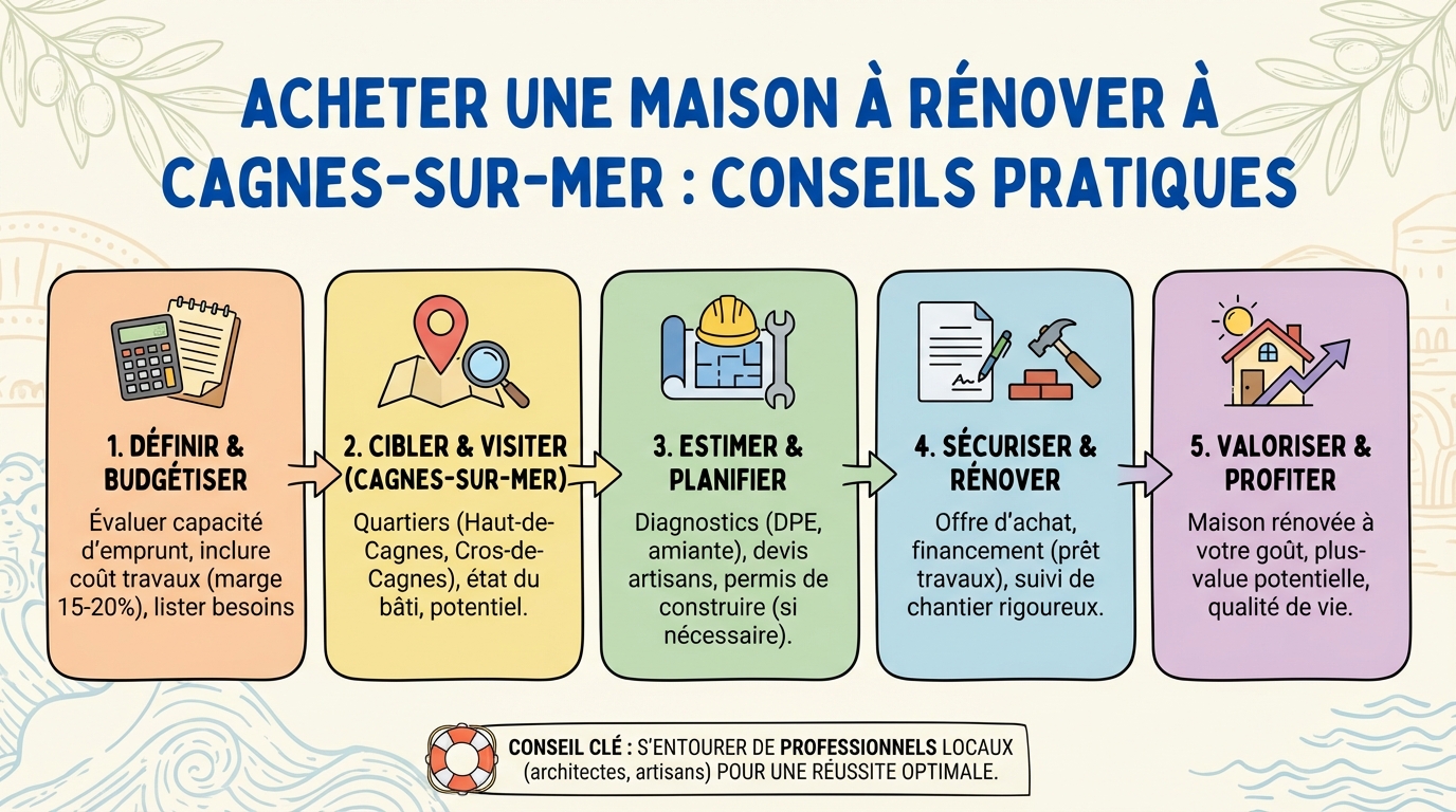 Acheter une maison à rénover à cagnes-sur-mer : conseils pratiques 1 Les étapes clés de l'achat d'une maison à rénover