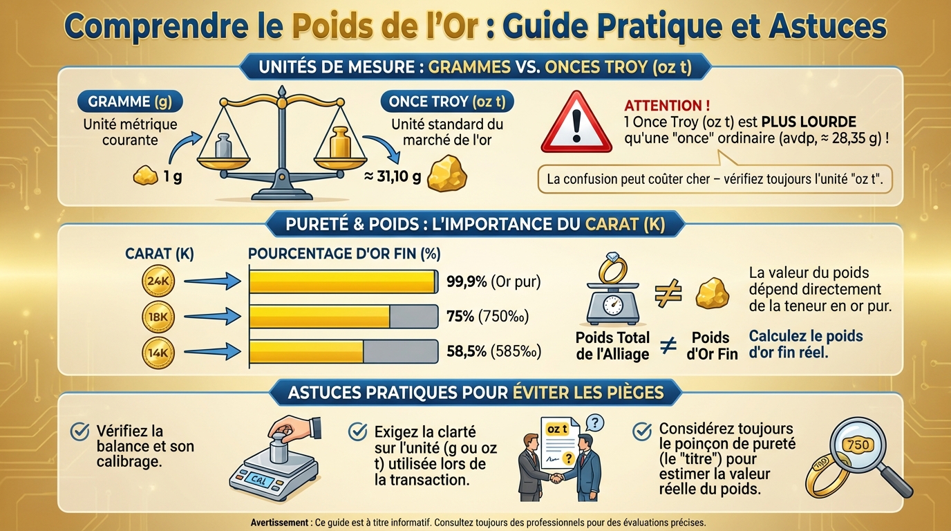 Comment évaluer le poids de l’or