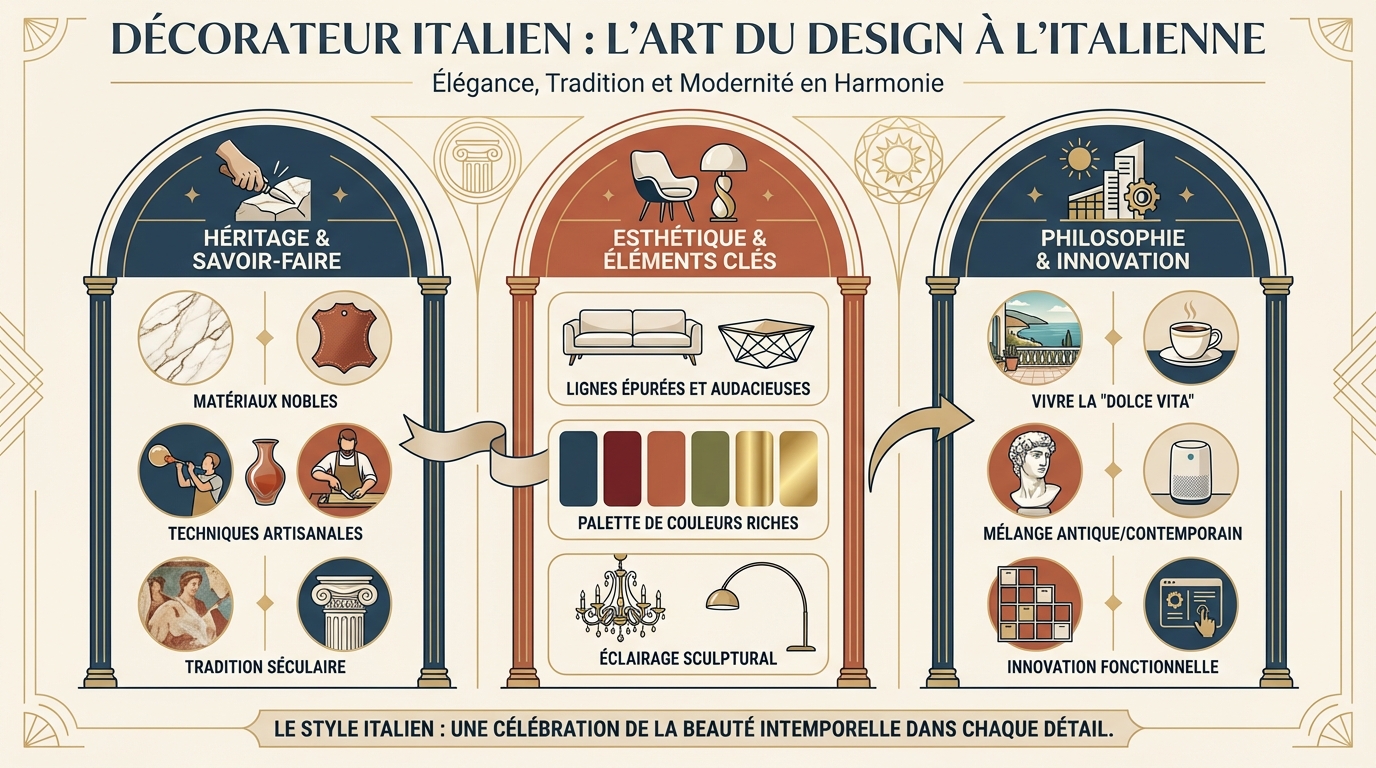 Les caractéristiques du décorateur italien