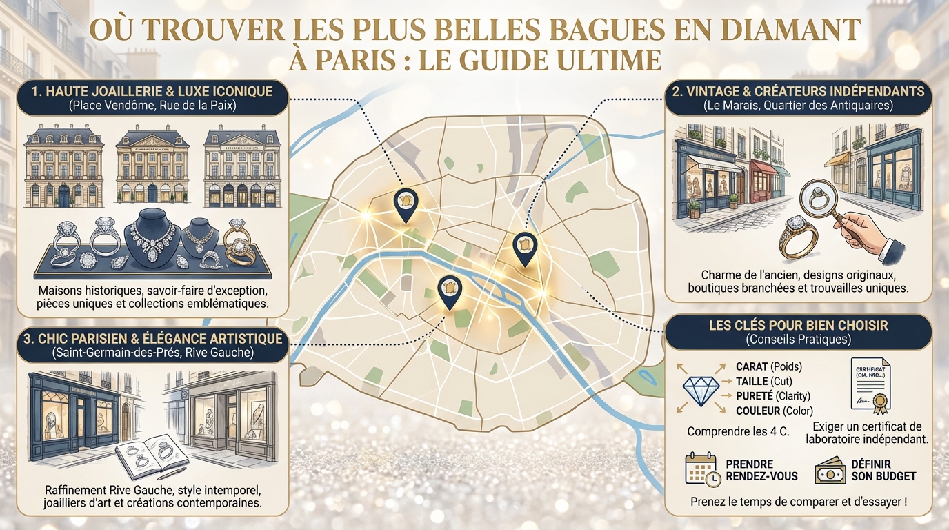 Les types de bagues en diamant