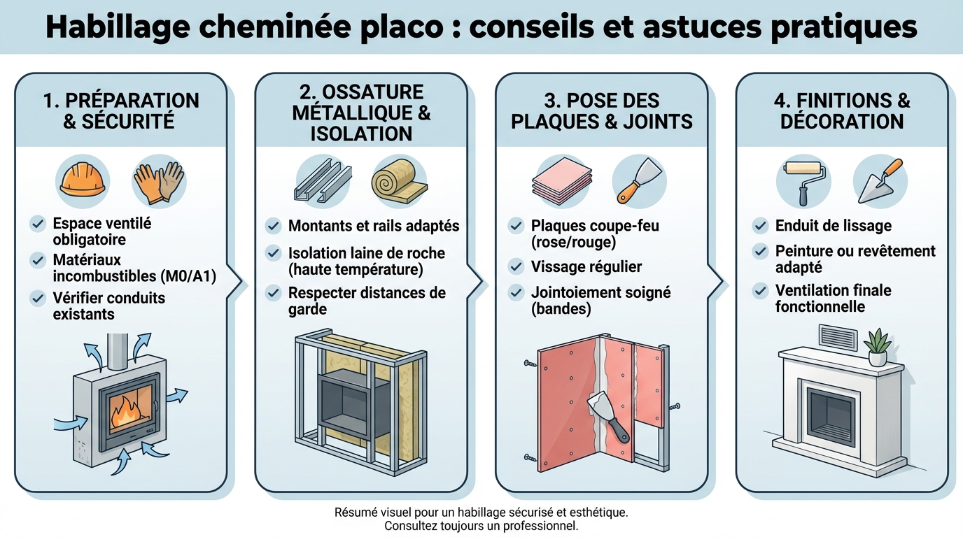 Les avantages de l'habillage cheminée placo