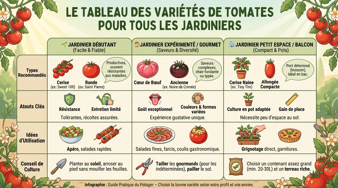 Les différentes catégories de tomates