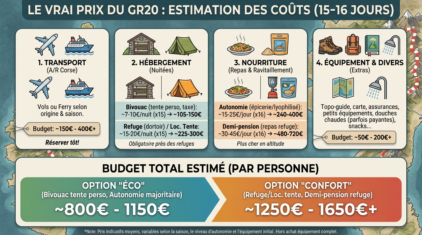 Détails sur les coûts des refuges