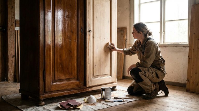 Relooker une armoire ancienne en bois vernis facilement