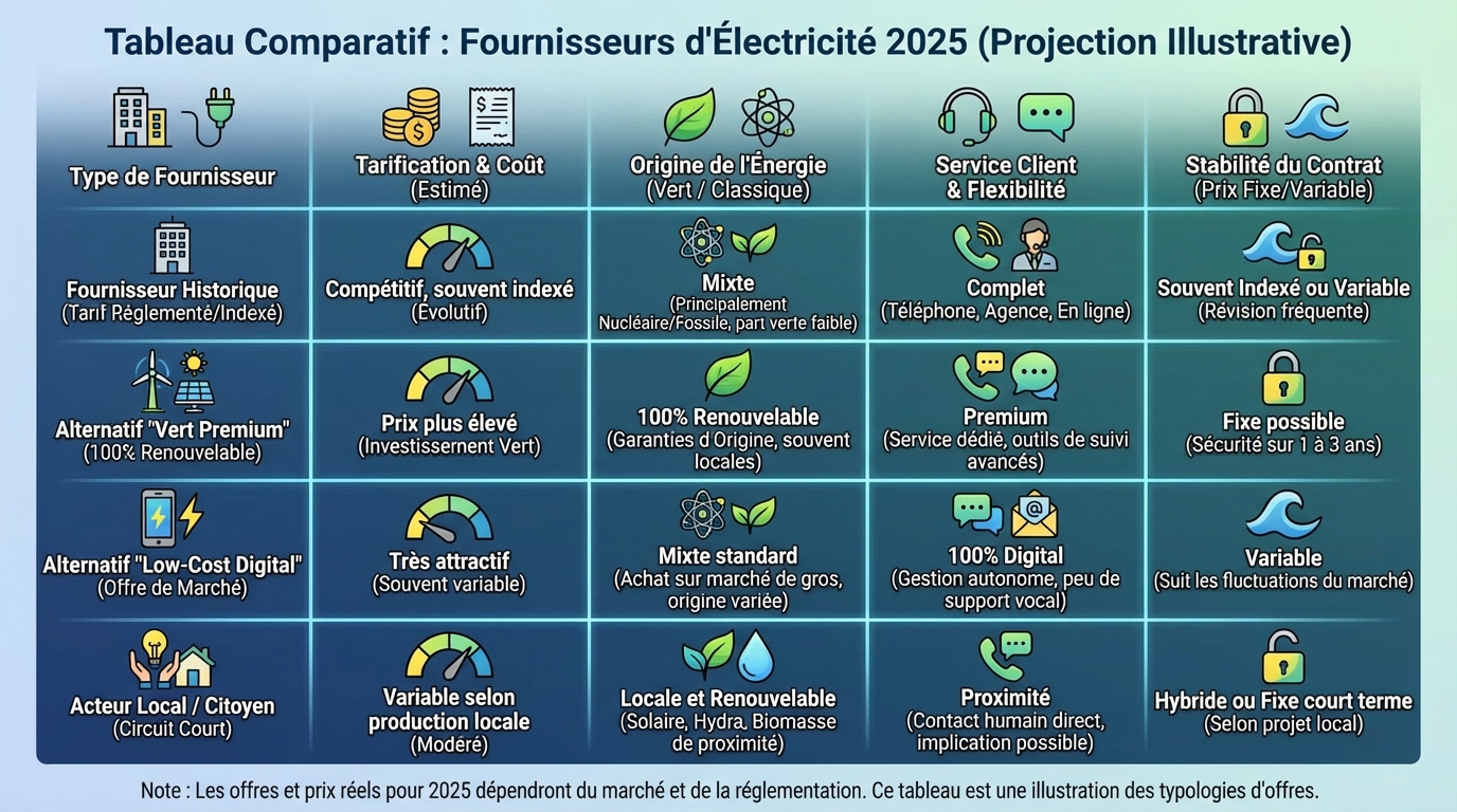 Comment choisir son fournisseur d'électricité ?