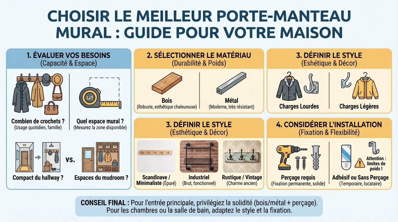 Comment choisir le bon porte manteau mural ?