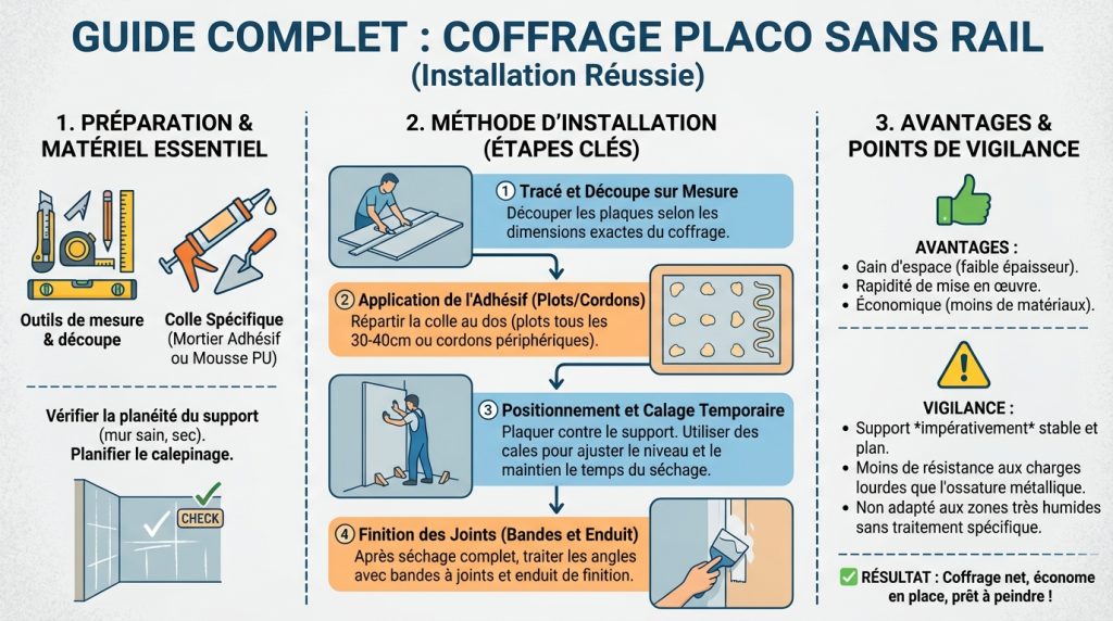 Coffrage placo sans rail : guide complet pour une installation réussie ...
