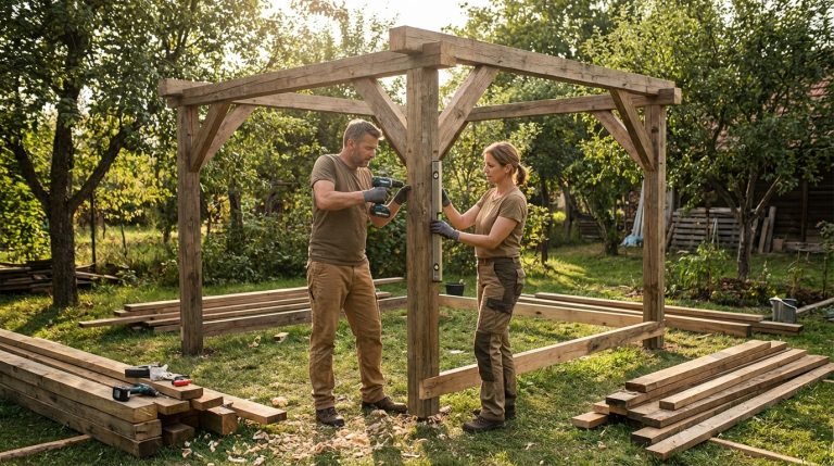 Comment construire une pergola en bois fait maison