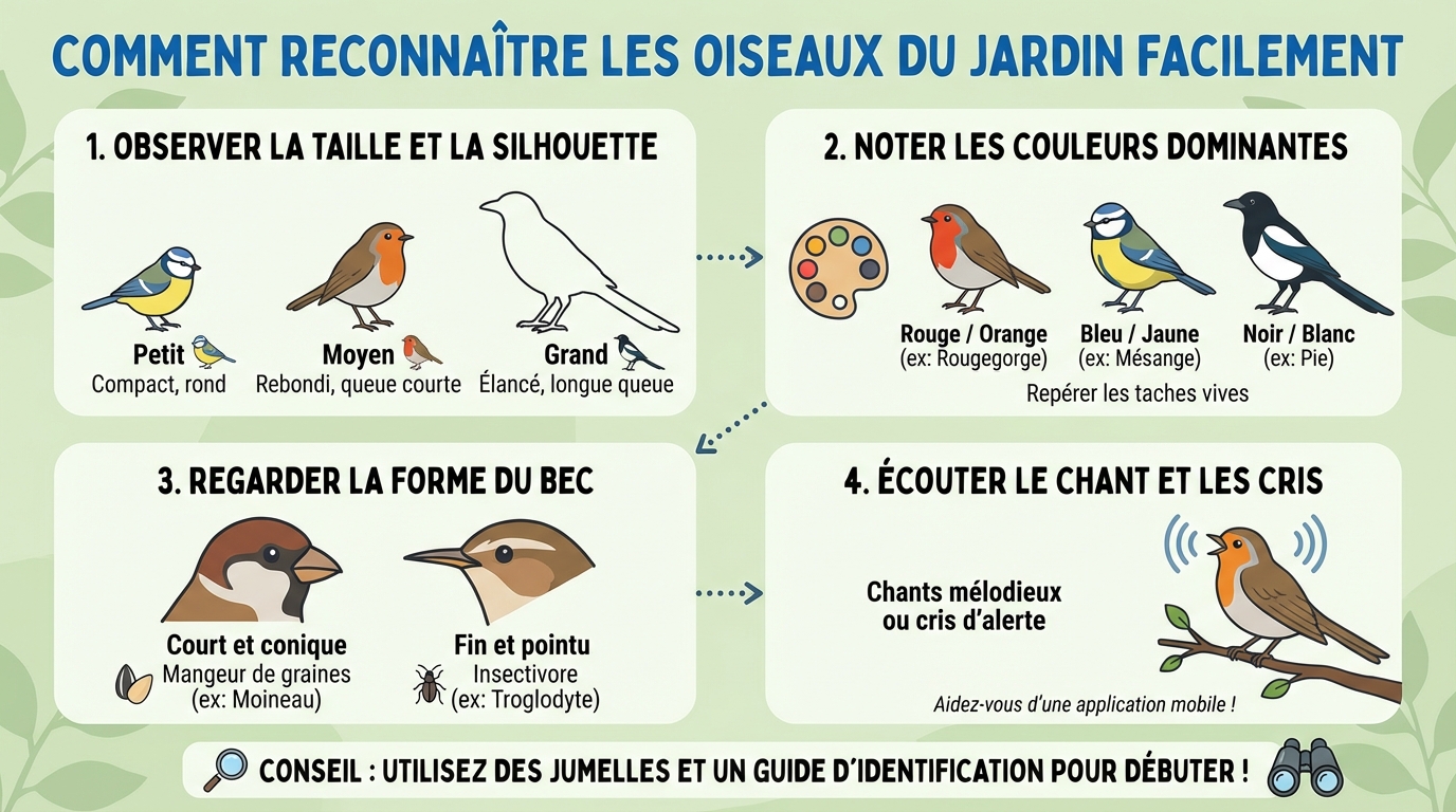 Comment reconnaître les oiseaux du jardin facilement 1 Les étapes pour identifier les oiseaux