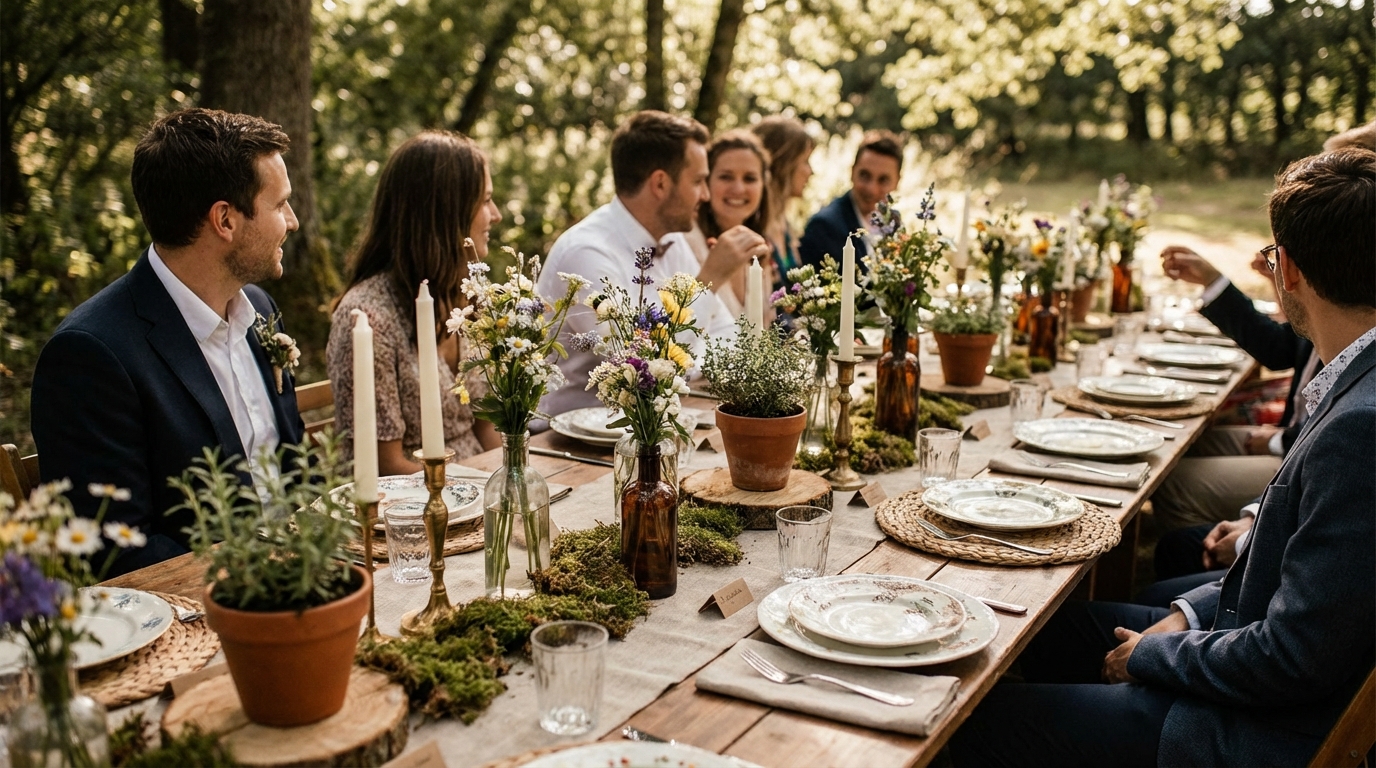 Des dispositions de table de mariage originales pour un jour inoubliable