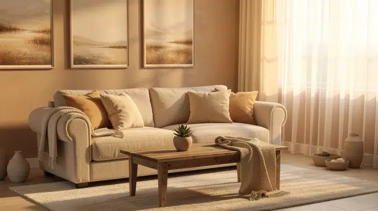 Peinture couleur sable chaud : 7 inspirations déco qui réchauffent