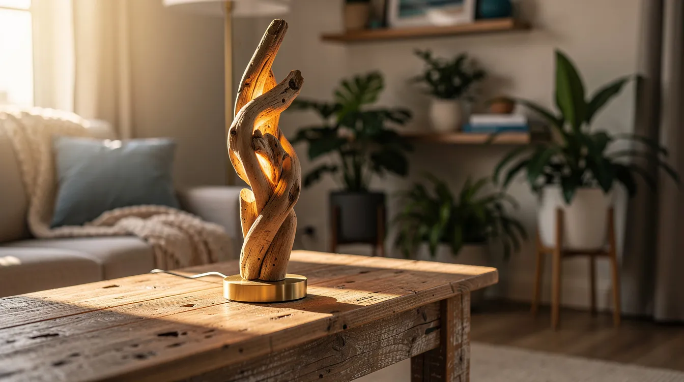Lampe en bois flotté : l'élément naturel pour votre déco