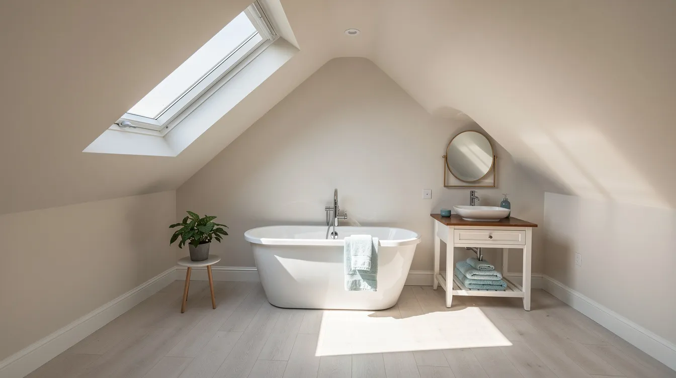 Salle de bain sous comble 4m2 : 7 astuces pour réussir votre aménagement 1 Choisir le bon agencement pour votre salle de bain