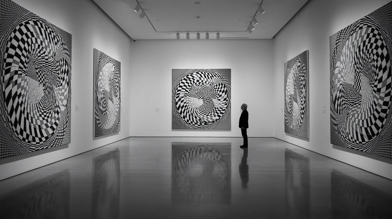 Vasarely noir et blanc : une exploration de son art cinétique 1 Les œuvres emblématiques en noir et blanc